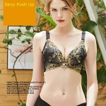 Ultra-thin Lace Sexy Thin Cotton Cup Plump Big Push Up Sexy Gathering Bra Large Without Steel Ring Sexy Bras for Women