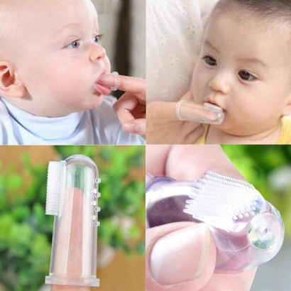 Silicone Baby Finger Tooth Brush with Box