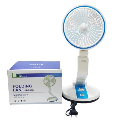 Folding Multi-function USB Charging Fan with builtin LED Light