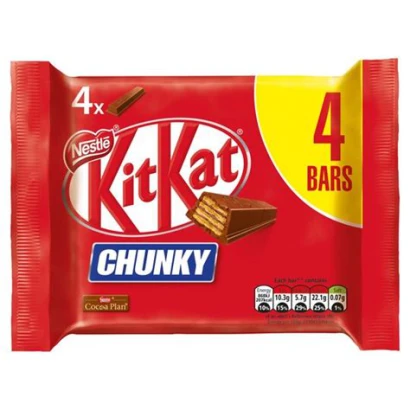 Kit Kat Chunky Milk Chocolate Bars Multipack 40g 4 Pack