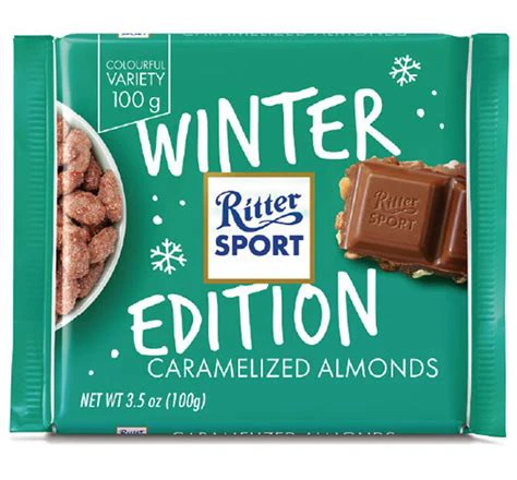 Ritter Sport Winter Edition Caramelized  Almonds 100g