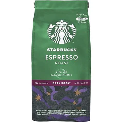 Starbucks Espresso Dark Roast Ground  Coffee 200g