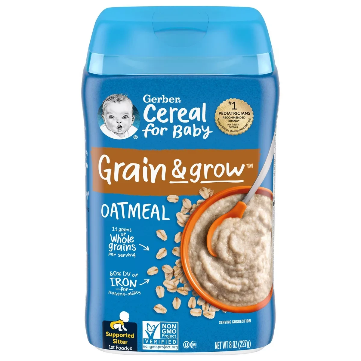 Gerber Single Grain Oatmeal Baby Cereal 227g