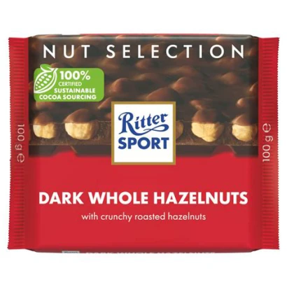 Ritter Sport Dark Whole Hazelnuts 100g