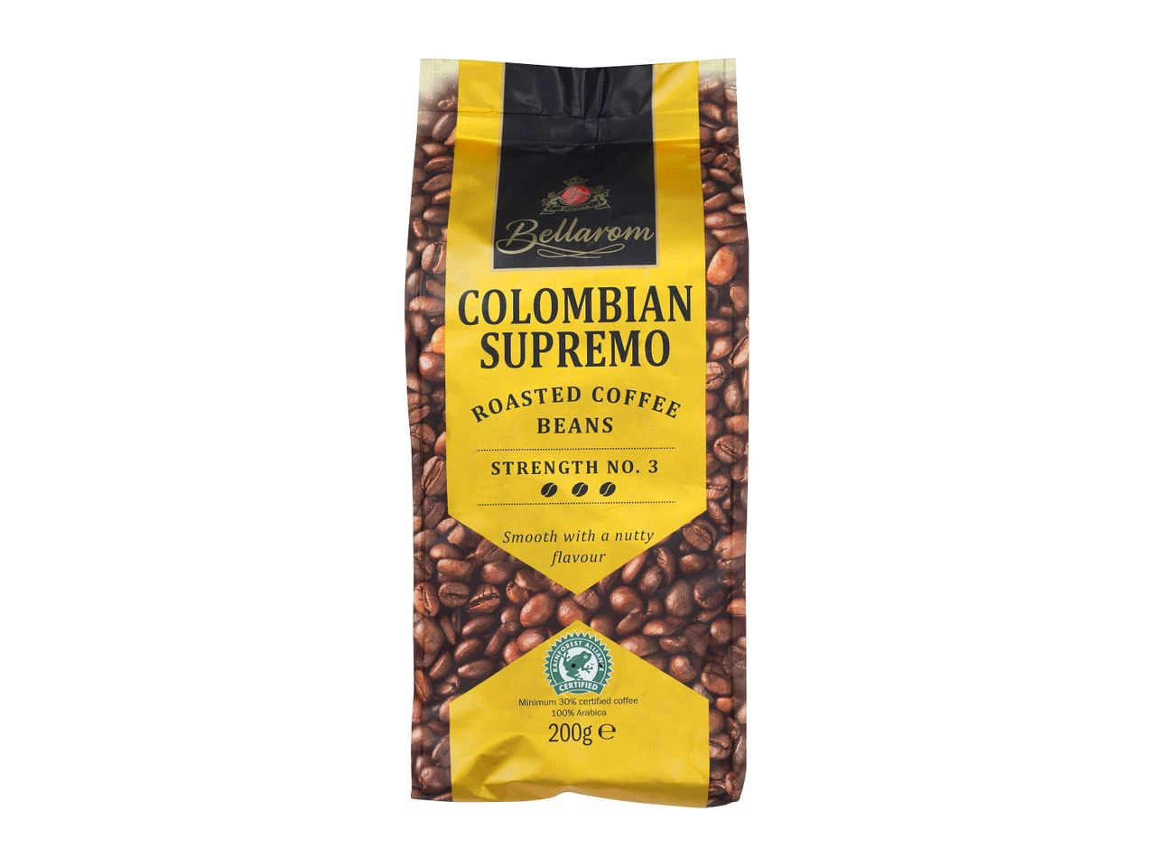 Bellarom Colombian Supremo Roasted Coffee Beans 200g