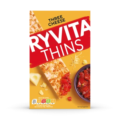 Ryvita Thins Three Cheese Snack 125g