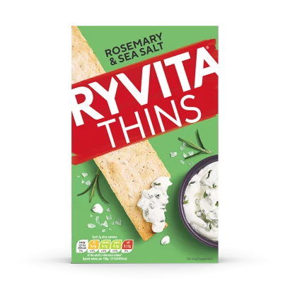 Ryvita Thins Rosemary & Sea Salt Snack 125g