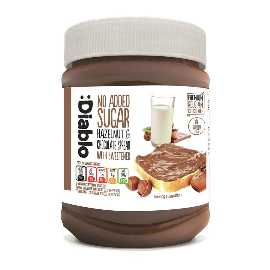 Diablo Hazelnut and Chocolate Spread No Added Sugar 350g