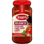 Leggo's Red Wine Bolognese With Chunky Tomato & Herbs Pasta Sauce 500g