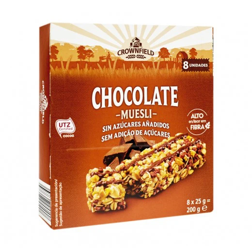 Chocolate muesli bar Crownfield 8pcs 200g