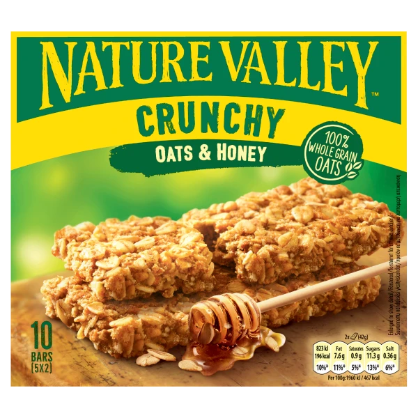 Nature Valley Crunchy Oats & Honey 10 Bars 5x42g 210g