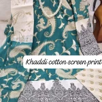 PURE KHADDI COTTON SCREEN PRINT 3PIC