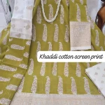 PURE KHADDI COTTON SCREEN PRINT 3PIC